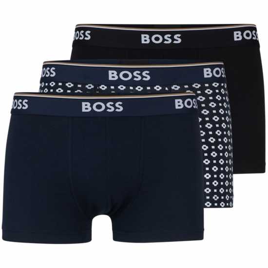 Hugo Boss Boss 3-Pack Power Boxer Shorts AOP / Нави / Нави 977 