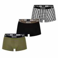 Hugo Boss Boss 3-Pack Power Boxer Shorts AOP / Зелен / Черен 965 