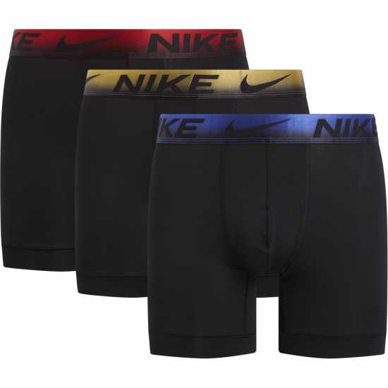 Nike Мъжки Боксерки 3 Pack Dri-Fit Boxer Shorts Mens Red/Blu/Gld EXG 