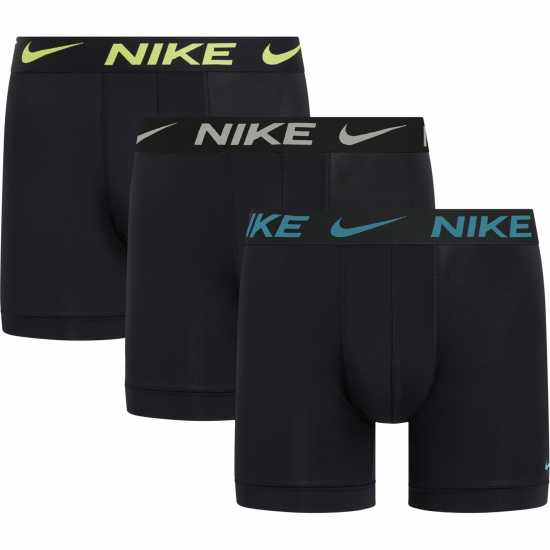 Nike Мъжки Боксерки 3 Pack Dri-Fit Boxer Shorts Mens Волт/Зелено/ЧерноPG7 