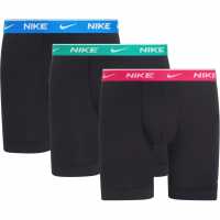 Nike Boxer Brief 3 Pack Mens Black/Fuchsia Мъжко облекло за едри хора