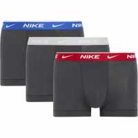 Nike Спортни Гащета 3 Pack Everyday Cotton Trunks Mens Син/Сив/Червен YUN 