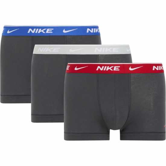 Nike Спортни Гащета 3 Pack Everyday Cotton Trunks Mens Син/Сив/Червен YUN 