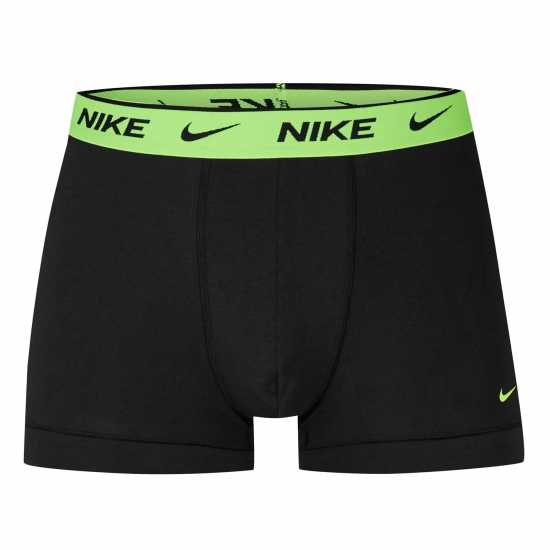 Nike Спортни Гащета 3 Pack Everyday Cotton Trunks Mens Волт/Черно/Черно 