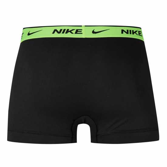 Nike Спортни Гащета 3 Pack Everyday Cotton Trunks Mens Волт/Черно/Черно 