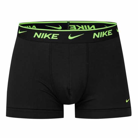 Nike Спортни Гащета 3 Pack Everyday Cotton Trunks Mens Волт/Черно/Черно 