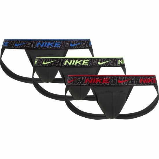 Nike Jock Strap 3 Pack Синьо/Волт/ЧервеноJV7 