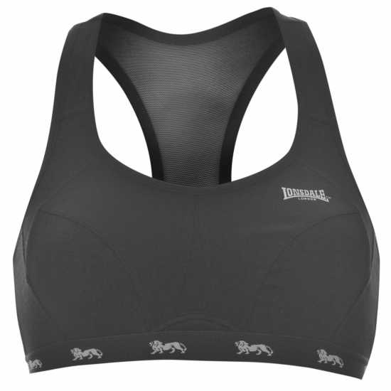 Lonsdale Crop Top Ld00 Черно Спортни сутиени