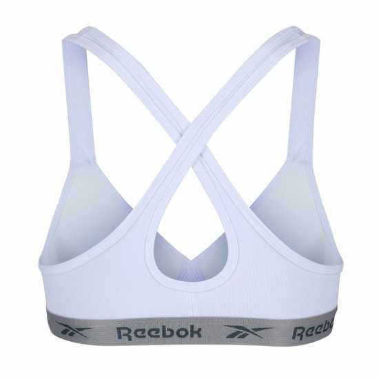 Reebok Cara Crop Sports Bra Womens Бяло Дамско бельо