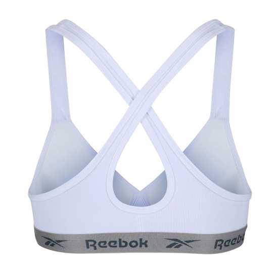 Reebok Cara Crop Sports Bra Womens Бяло Дамско бельо