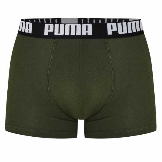 Puma Мъжки Боксерки 2 Pack Boxers Mens Тъмно зелено 