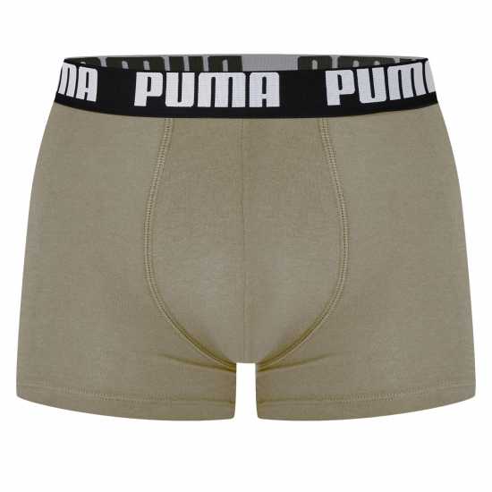 Puma Мъжки Боксерки 2 Pack Boxers Mens Тъмно зелено 