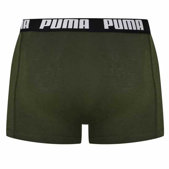 Puma Мъжки Боксерки 2 Pack Boxers Mens Тъмно зелено 