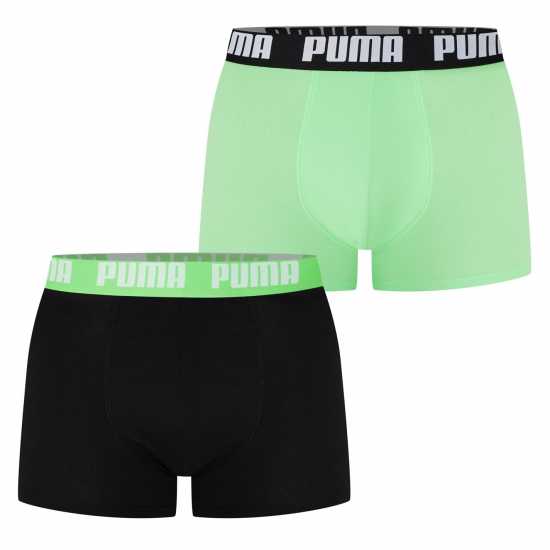 Puma Мъжки Боксерки 2 Pack Boxers Mens Зелен Гекон 