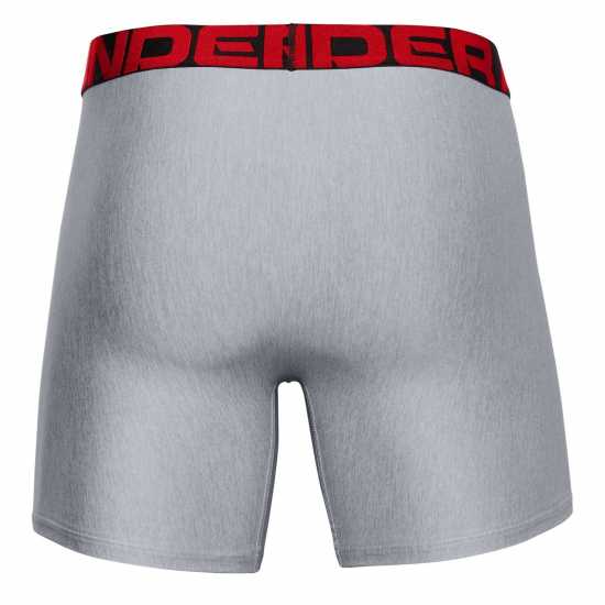 Under Armour Мъжки Боксерки 2 Pack 6Inch Tech Boxers Mens Хедър/Сиво Мъжко облекло за едри хора