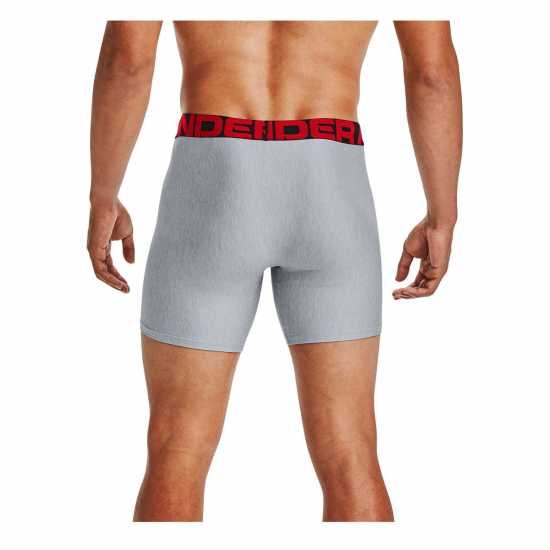 Under Armour Мъжки Боксерки 2 Pack 6Inch Tech Boxers Mens Хедър/Сиво Мъжко облекло за едри хора