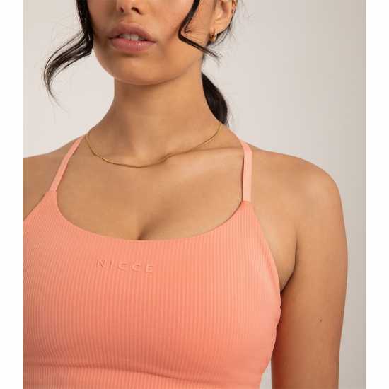 Nicce Womens Arla T Back Bra - Apricot Peach Абрикосова праска Дамско бельо