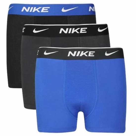 Nike Cotton Boxer Brief 3 Pack Boys Черно/Синьо Детско бельо