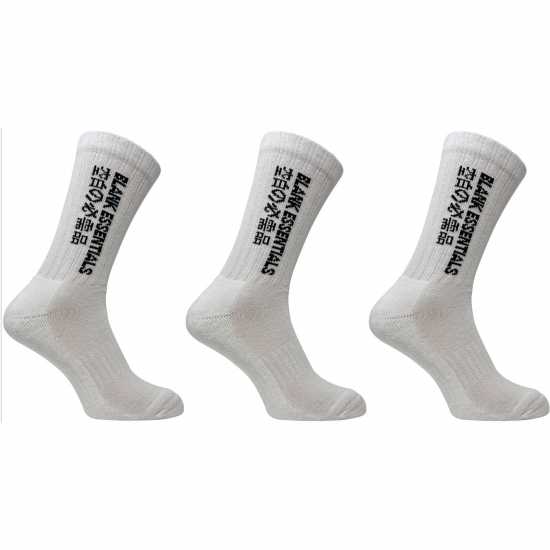 3 Чифта Чорапи Blank Essentials Essentials 3 Pack Socks Бяло 