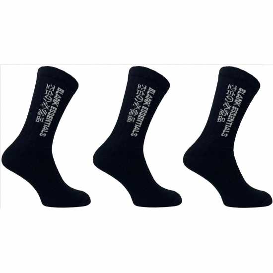 3 Чифта Чорапи Blank Essentials Essentials 3 Pack Socks Черно 