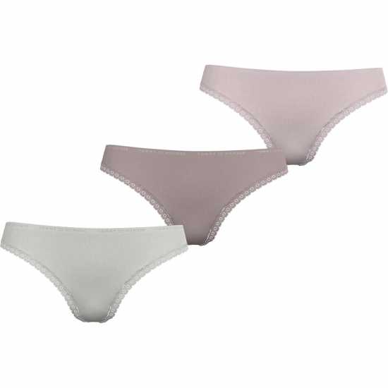 Tommy Hilfiger 3-Pack Bikini Thongs Беж/Розово 