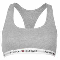 Tommy Hilfiger Logo Band Bralette Сиво 