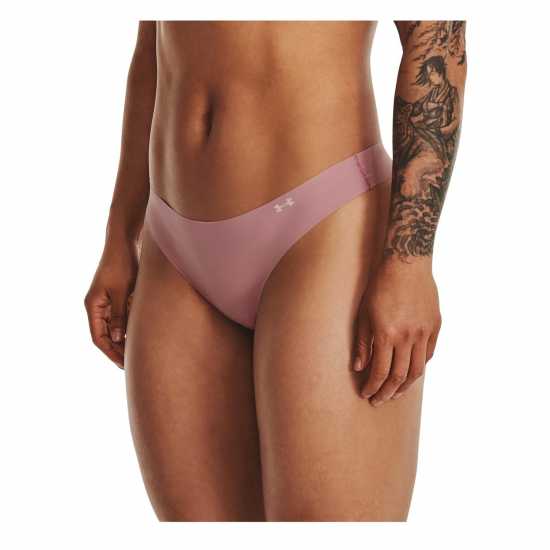 Under Armour 3 Pack Thongs Womens Розово Еликсир Дамско бельо