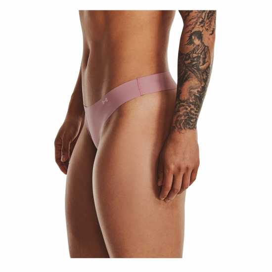 Under Armour 3 Pack Thongs Womens Розово Еликсир Дамско бельо