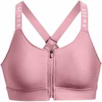 Under Armour Armour Ua Infinity High Bra Zip Impact Sports Womens Pink Спортни сутиени
