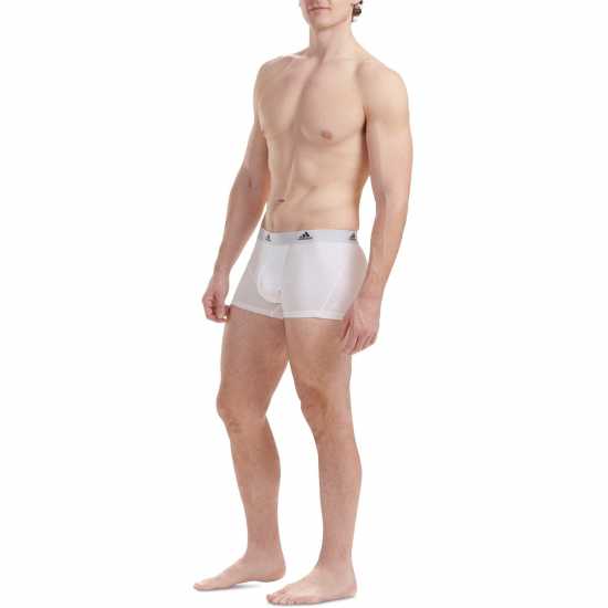 Adidas 3-Pack Active Flex Cotton Trunk Бяло Мъжко бельо