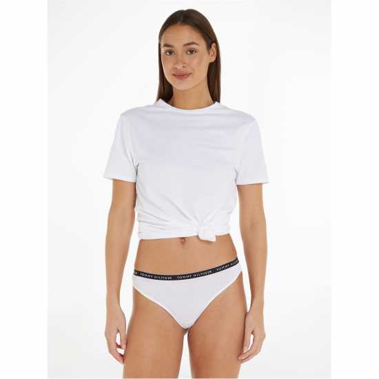 Tommy Hilfiger Tommy Bodywear 3 Pack Thong Briefs Womens Сиво/Бяло/Черно 