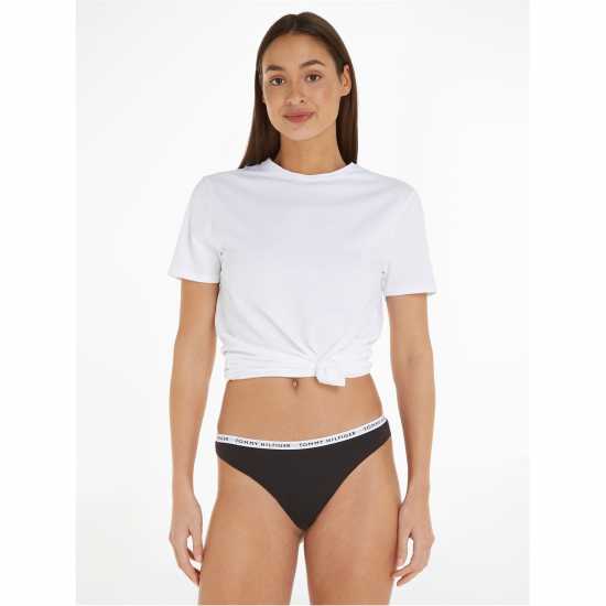 Tommy Hilfiger Tommy Bodywear 3 Pack Thong Briefs Womens Сиво/Бяло/Черно 