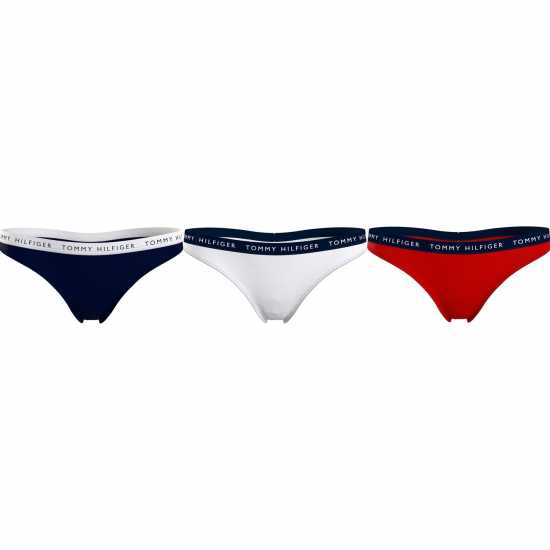 Tommy Hilfiger Tommy Bodywear 3 Pack Thong Briefs Womens  