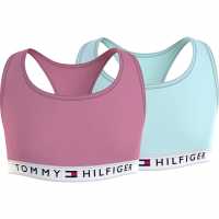 Tommy Hilfiger 2 Pack Logo Bra Роза / Аква 0VS 