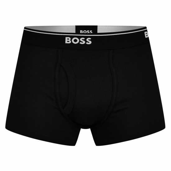 Hugo Boss Boss 2 Pack Logo Waistband Trunks Черно 001 Мъжко бельо