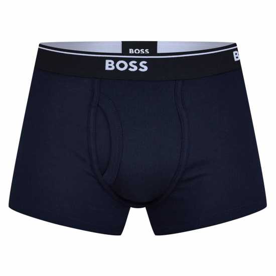 Hugo Boss Boss 2 Pack Logo Waistband Trunks Нави 405 Мъжко бельо