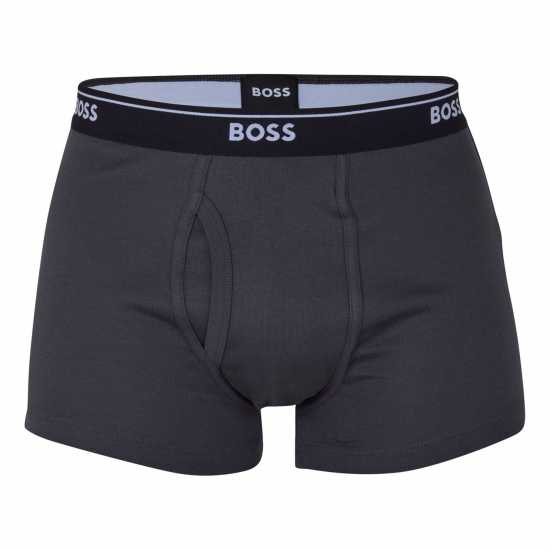 Hugo Boss Boss 2 Pack Logo Waistband Trunks Черно/Сиво Мъжко бельо