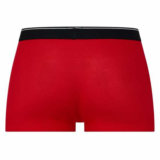 Hugo Boss Boss 2 Pack Logo Waistband Trunks Черно/Червено 