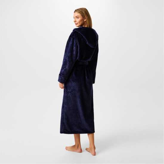 Biba Cosy Maxi Robe Тъмносин ембосиран Дамски пижами