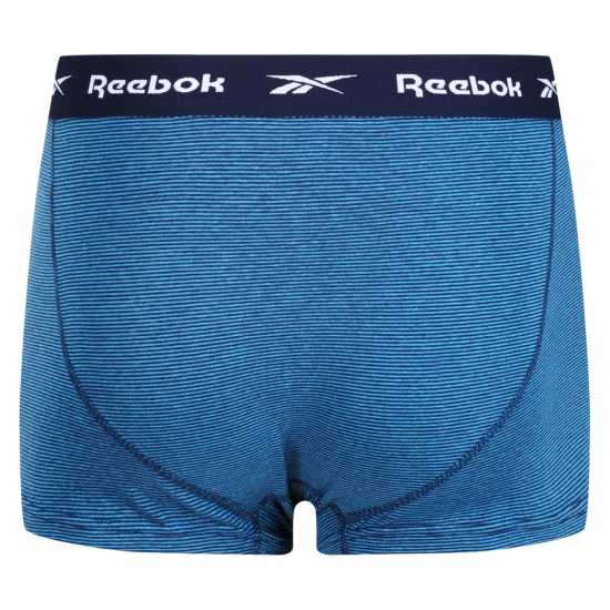 Reebok Мъжки Боксерки 3 Pack Logo Boxer Shorts Mens Сиво/Синьо 