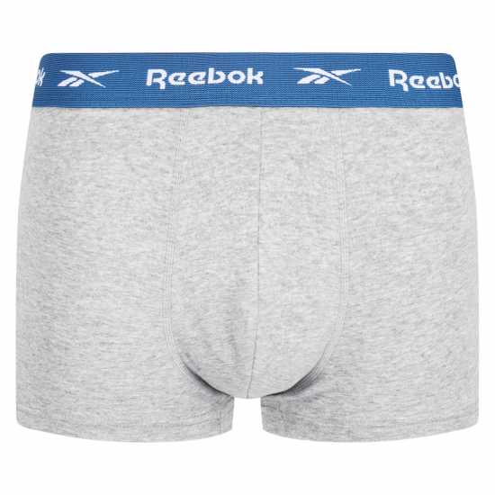 Reebok Мъжки Боксерки 3 Pack Logo Boxer Shorts Mens Сиво/Синьо 