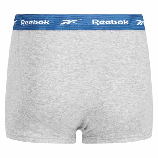 Reebok Мъжки Боксерки 3 Pack Logo Boxer Shorts Mens Сиво/Синьо 