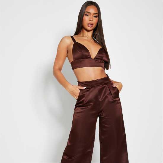 I Saw It First Structured Satin Triangle Bralet  