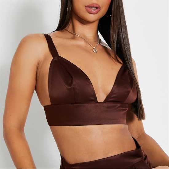 I Saw It First Structured Satin Triangle Bralet  