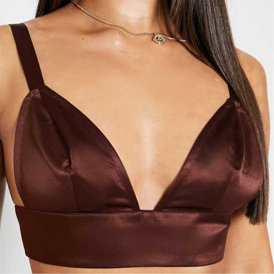 I Saw It First Structured Satin Triangle Bralet  