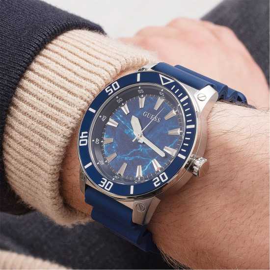 Guess Gents  Quartz Blue Active Life Watch Gw0420G1  