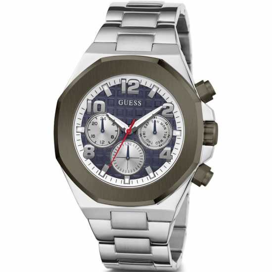 Guess Gents  Empire Silver Blue Watch Gw0489G1  