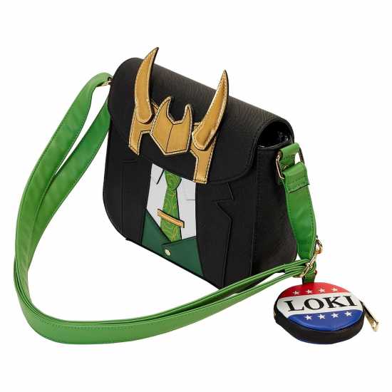 Marvel Loungefly Loki For President Cosplay Crossbody Bag  Ученически раници