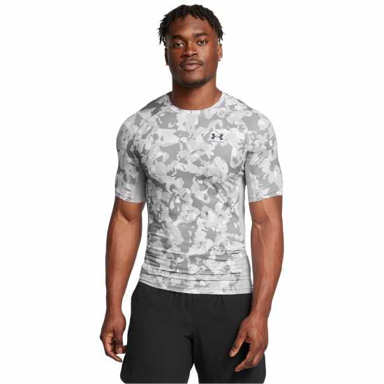 Under Armour Heatgear® Printed Short Sleeve Mens Модерен сив Мъжки долни дрехи