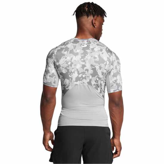 Under Armour Heatgear® Printed Short Sleeve Mens Модерен сив Мъжки долни дрехи